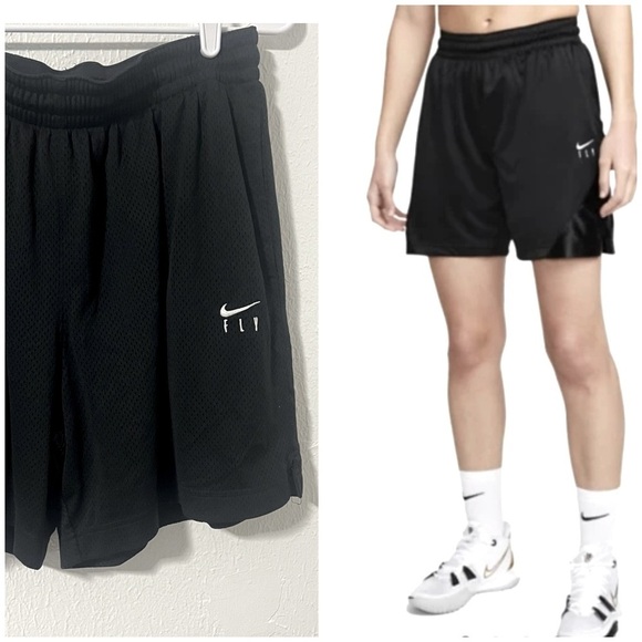 Nike Women’s Swoosh Dri-Fit ISoFly Basketball Shorts Size XL Black Activewear - Picture 1 of 7